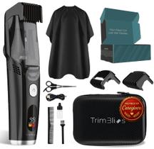 Aparador de Barba TrimBliss com Vácuo, Lâmina de Titânio, à Prova d'Água