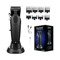 Aparador De Cabelo Recarregável Kemei Km2296 Máquina De Cortar Cabelo Usb Profissional Ajustável