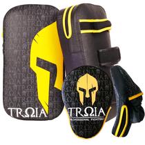 Aparador de chute + manopla foco kit profight - troia sport