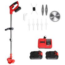 Aparador de Grama a Bateria 48V com 2 Baterias e 9 Lâminas Corte Preciso e Sem Fio