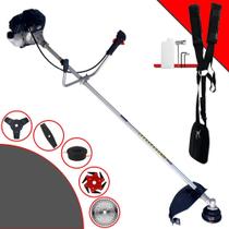 Aparador de Grama À Gasolina Toyama RT43LB25A 2 Tempos 43cc 1,7HP de Potência 10.000rpm Roçadeira Completa Com Carretel Nylon e Kit 4 Lâminas de Corte Aparador de Grama À Gasolina Toyama RT43LB25A 2 Tempos 43cc 1,7HP de Potência 10.000rpm Roçadeira Completa Com Carretel Nylon e Kit 4 Lâminas de Corte