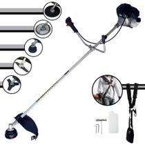 Aparador de Grama À Gasolina Toyama RT43LB25A 2T 43cc 1,7HP de Potência 10.000rpm Roçadeira Completa Com Carretel de Nylon e Kit 4 Lâminas de Corte