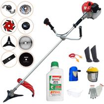 Aparador de Grama Anmax CG520P À Gasolina 2T 52cc 2,2HP 10.000rpm 8 Em 1 Com Carretel + Facas 2 Pontas, 3 Pontas, 6 Pontas, Disco 40 Dentes, Disco 80 Dentes, Trimmer e Escova de Aço + EPI + ÓLEO STIHL Aparador de Grama Anmax CG520P À Gasolina 2T 52cc 2,2HP 10.000rpm 8 Em 1 Com Carretel + Facas 2 Pontas, 3 Pontas, 6 Pontas, Disco 40 Dentes, Disco 80 Dentes, Trimmer e Escova de Aço + EPI + ÓLEO STIHL