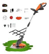 Aparador de grama com 2 baterias bonvink bom9111