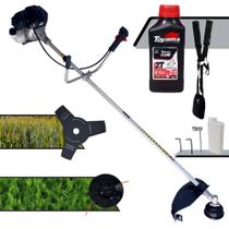 Aparador de Grama Com Sistema Anti-Vibração Toyama RT43LB-25A À Gasolina 43cc 1,7HP 10.000rpm Roçadeira Com Carretel + Lâmina 3 Pontas + ÓLEO TOYAMA Aparador de Grama Com Sistema Anti-Vibração Toyama RT43LB-25A À Gasolina 43cc 1,7HP 10.000rpm Roçadeira Com Carretel + Lâmina 3 Pontas + ÓLEO TOYAMA