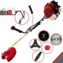 Aparador de Grama Kawashima KW52L À Gasolina 52cc 2,5HP de Potência 10.000rpm Roçadeira Multifuncional 5 Em 1 Com Carretel e Lâmina 3 Pontas + EXTRA Lâmina Facão, Lâmina 40 Dentes e Lâmina 80 Dentes Aparador de Grama Kawashima KW52L À Gasolina 52cc 2,5HP de Potência 10.000rpm Roçadeira Multifuncional 5 Em 1 Com Carretel e Lâmina 3 Pontas + EXTRA Lâmina Facão, Lâmina 40 Dentes e Lâmina 80 Dentes