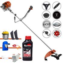 Aparador de Grama Profissional À Gasolina Tekna RL430ACNTK 43cc 1,7HP 9.000rpm Roçadeira Completa Com 8 Opções de Cortes + EPI + ÓLEO TOYAMA 2 TEMPOS