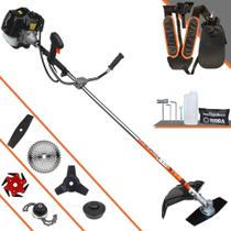 Aparador de Grama Terra GRH520 À Gasolina 2T 52cc 2,5HP de Potência 6.500rpm 6 Em 1 Com Carretel de Nylon + Lâmina 2 Pontas + Lâmina 3 Pontas + Lâmina 6 Pontas + Lâmina 40 Dentes de Vídea + Trimmer Aparador de Grama Terra GRH520 À Gasolina 2T 52cc 2,5HP de Potência 6.500rpm 6 Em 1 Com Carretel de Nylon + Lâmina 2 Pontas + Lâmina 3 Pontas + Lâmina 6 Pontas + Lâmina 40 Dentes de Vídea + Trimmer