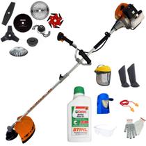Aparador de Grama Terra GRHB-430 Bipartida À Gasolina 43cc 12.000rpm 1,7HP Com Carretel + Facas 2 Pontas, 3 Pontas, 6 Pontas, 40 Dentes Vídea, Disco 80 Dentes, Trimmer e Escova + EPI + ÓLEO STIHL 2T Aparador de Grama Terra GRHB-430 Bipartida À Gasolina 43cc 12.000rpm 1,7HP Com Carretel + Facas 2 Pontas, 3 Pontas, 6 Pontas, 40 Dentes Vídea, Disco 80 Dentes, Trimmer e Escova + EPI + ÓLEO STIHL 2T