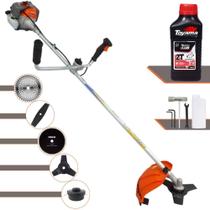 Aparador de Grama Vulcan VR330P À Gasolina 33cc 1,2HP Alta Rotação e Performance C/ Guidão Antivibração Kit Faca 2 Pontas, Faca 3 Pontas, Faca 40 Dentes e Faca 80 Dentes + Carretel Nylon + ÓLEO TOYAMA Aparador de Grama Vulcan VR330P À Gasolina 33cc 1,2HP Alta Rotação e Performance C/ Guidão Antivibração Kit Faca 2 Pontas, Faca 3 Pontas, Faca 40 Dentes e Faca 80 Dentes + Carretel Nylon + ÓLEO TOYAMA