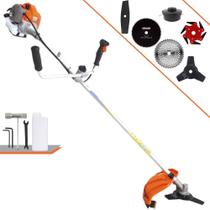 Aparador de Grama Vulcan VR430P À Gasolina 43cc 1,7HP 10000rpm Roçadeira 6 Em 1 Com Guidão Antivibração Carretel e Faca 3 Pontas + Lâmina 2 Pontas, Lâmina 6 Pontas, Lâmina 40 Dentes e Lâmina 80 Dentes Aparador de Grama Vulcan VR430P À Gasolina 43cc 1,7HP 10000rpm Roçadeira 6 Em 1 Com Guidão Antivibração Carretel e Faca 3 Pontas + Lâmina 2 Pontas, Lâmina 6 Pontas, Lâmina 40 Dentes e Lâmina 80 Dentes