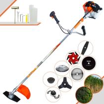 Aparador de Grama Vulcan VR430S À Gasolina 2T 43cc 1,7HP Roçadeira 8 Em 1 Com Carretel e Faca 2 Pontas + Faca 3 Pontas, Faca 6 Pontas, Faca 40 Dentes de Vídea, Faca 80 Dentes, Trimmer + Escova de Aço Aparador de Grama Vulcan VR430S À Gasolina 2T 43cc 1,7HP Roçadeira 8 Em 1 Com Carretel e Faca 2 Pontas + Faca 3 Pontas, Faca 6 Pontas, Faca 40 Dentes de Vídea, Faca 80 Dentes, Trimmer + Escova de Aço