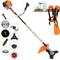Aparador de Grama Vulcan VR520H À Gasolina 2T 52cc 2,5HP 10.000rpm 8 Em 1 Com Carretel de Nylon + Facas 2 Pontas, 3 Pontas, 6 Pontas, Lâmina 40 Dentes Vídea, Lâmina 80 Dentes, Trimmer e Escova de Aço Aparador de Grama Vulcan VR520H À Gasolina 2T 52cc 2,5HP 10.000rpm 8 Em 1 Com Carretel de Nylon + Facas 2 Pontas, 3 Pontas, 6 Pontas, Lâmina 40 Dentes Vídea, Lâmina 80 Dentes, Trimmer e Escova de Aço