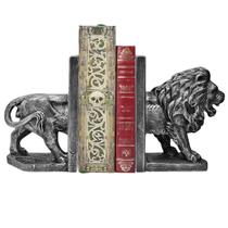 Aparador de Livro Leão Poder Foco Duplo Par Decoração Resina