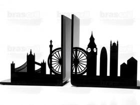 Aparador de Livros Londres - 16 x 16 x 10 cm - Preto - Brascril