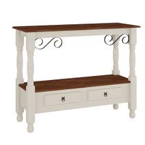 Aparador de Madeira com 2 Gavetas e Prateleira Antique 114 cm com Pés Torneados - 1028