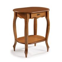 Aparador de Madeira Oval Luís XV 69,5 cm com 1 Gaveta e Prateleira - M51034