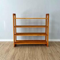 Aparador de Madeira Pinus Linea de 4 Prateleiras Ample Carvalho