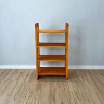 Aparador de Madeira Pinus Linea de 4 Prateleiras Slim Carvalho