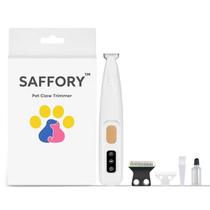 Aparador de patas para animais de estimação Saffory Dog com luz LED recarregável USB Aparador de patas para animais de estimação Saffory Dog com luz LED recarregável USB