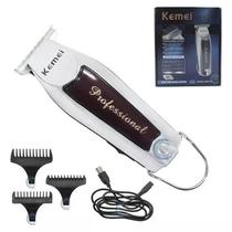 Aparador De Pelo Kemei Km-9163 Prateado 110V/220V