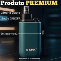Aparador de Pelos B-Max Portátil Recarregável Nariz Orelha Barba Preto