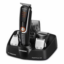Aparador de Pelos e Barba Mondial Super Groom BG16 Barbeador Elétrico Masculino para Cabelo Prático