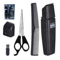 Aparador de pelos kit 5 peças cortador cabelo barba nariz