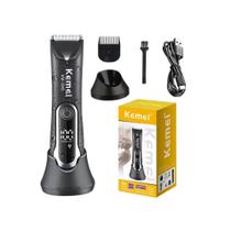 Aparador de Pelos Lâmina de Cerâmica Kemei KM-1845 com Visor Aparador de Pelos Lâmina de Cerâmica Kemei KM-1845 com Visor
