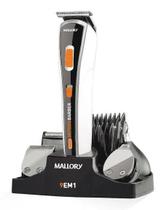 Aparador de Pelos Mallory Mithos Barber 9 em 1 Preto/branco - Bivolt.