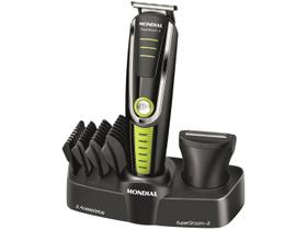Aparador de Pelos Mondial Super Groom 6 em 1 BG-04 Sem Fio Preto/Verde - Bivolt Aparador de Pelos Mondial Super Groom 6 em 1 BG-04 Sem Fio Preto/Verde - Bivolt