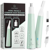Aparador de pelos nasais VG VOGCREST recarregável 2 em 1 para mulheres