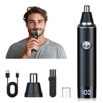 Aparador de pêlos para nariz e orelhas Ginity 2025 LED Light USB recarregável