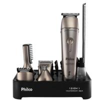 Aparador de Pelos Philco Multi Groom Aqua - 12 em 1 Com Acessórios Bivolt