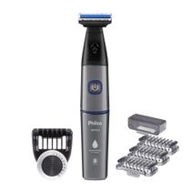 Aparador de Pelos Philco PAP02 - USB Cinza/Azul, 5W, Bivolt Aparador de Pelos Philco PAP02 - USB Cinza/Azul, 5W, Bivolt