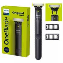 Aparador De Pelos Philips Oneblade Qp1424/10 Bivolt - Preto