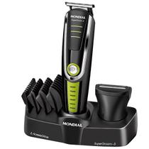 Aparador de Pelos Sem Fio Mondial SUPERGROOM-6 BG-04 6 Watts - Preto/Verde Aparador de Pelos Sem Fio Mondial SUPERGROOM-6 BG-04 6 Watts - Preto/Verde