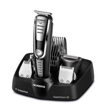 Aparador De Pelos Super Groom 10 Mondial Preto/Prata 6W BG-06 Bivolt
