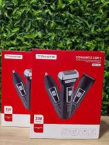 Aparador de Pelos USB Recarregável 3 em 1 3W - Tomate MAG-028