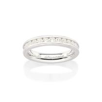 Aparador de prata 925 com zircônias BRANCO 810293 Rommanel Aparador de prata 925 com zircônias BRANCO 810293 Rommanel