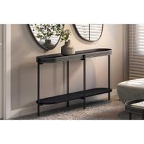 Aparador de Sala Jantar Monaco c/ 1 Prateleira Preto - Linea Brasil Aparador de Sala Jantar Monaco c/ 1 Prateleira Preto - Linea Brasil