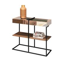 Aparador Decorativo Com Espelho Aurora Demolição Preto Aparador Decorativo Com Espelho Aurora Demolição Preto