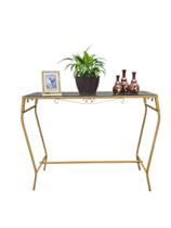 Aparador Decorativo Ferro Dourado 1 Metro Largura Com Vidro Dourado Aparador Decorativo Ferro Dourado 1 Metro Largura Com Vidro Dourado
