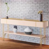 Aparador Decorativo Rennes MDP/MDF Pés de Aço Off White/Champagne G26 - Gran Belo Aparador Decorativo Rennes MDP/MDF Pés de Aço Off White/Champagne G26 - Gran Belo