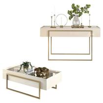 Aparador E Mesa De Centro Petri Off White Dj Móveis Aparador E Mesa De Centro Petri Off White Dj Móveis