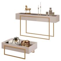 Aparador e Mesa de Centro Pilar Bali DJ Móveis Aparador e Mesa de Centro Pilar Bali DJ Móveis