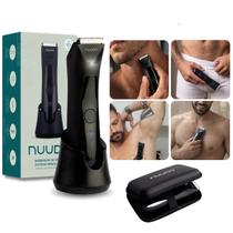 Aparador Elétrico De Barba e Pelos Íntimo Masculino com Case Nuudo Recarregável Sem Fio totalmente pensado para homens Aparador Elétrico De Barba e Pelos Íntimo Masculino com Case Nuudo Recarregável Sem Fio totalmente pensado para homens