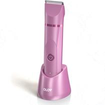Aparador elétrico de pelos corporais OLOV Aparador de virilha para homens rosa