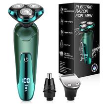 Aparador Elétrico Viatia 3D Rotativo para Uso Seco e Molhado com Aparador de Nariz Aparador Elétrico Viatia 3D Rotativo para Uso Seco e Molhado com Aparador de Nariz
