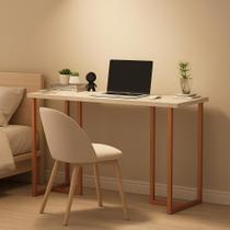 Aparador Escrivaninha para computador notebook escritório Mali120 Para Quarto Estilo Industrial Pés de Ferro Tampo MDF